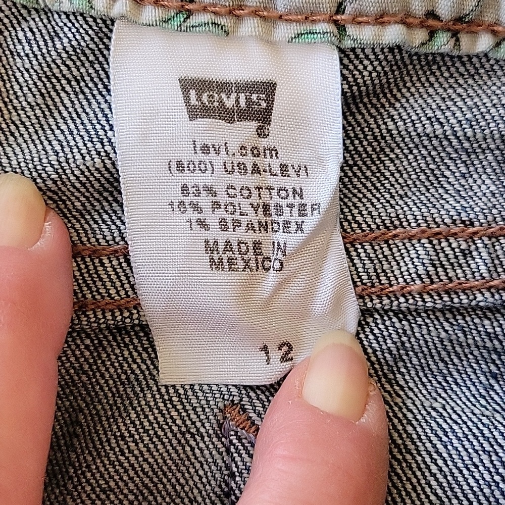 Vtg Levis Denim Maxi Skirt - Picture 11 of 12